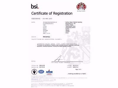 BSI quality management system iso90012015